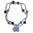N. Carolina Tar Heels Crystal Bead Bracelet