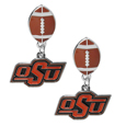 Oklahoma St. Cowboys Football Stud Earrings