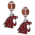 Washington St. Cougars Football Stud Earrings