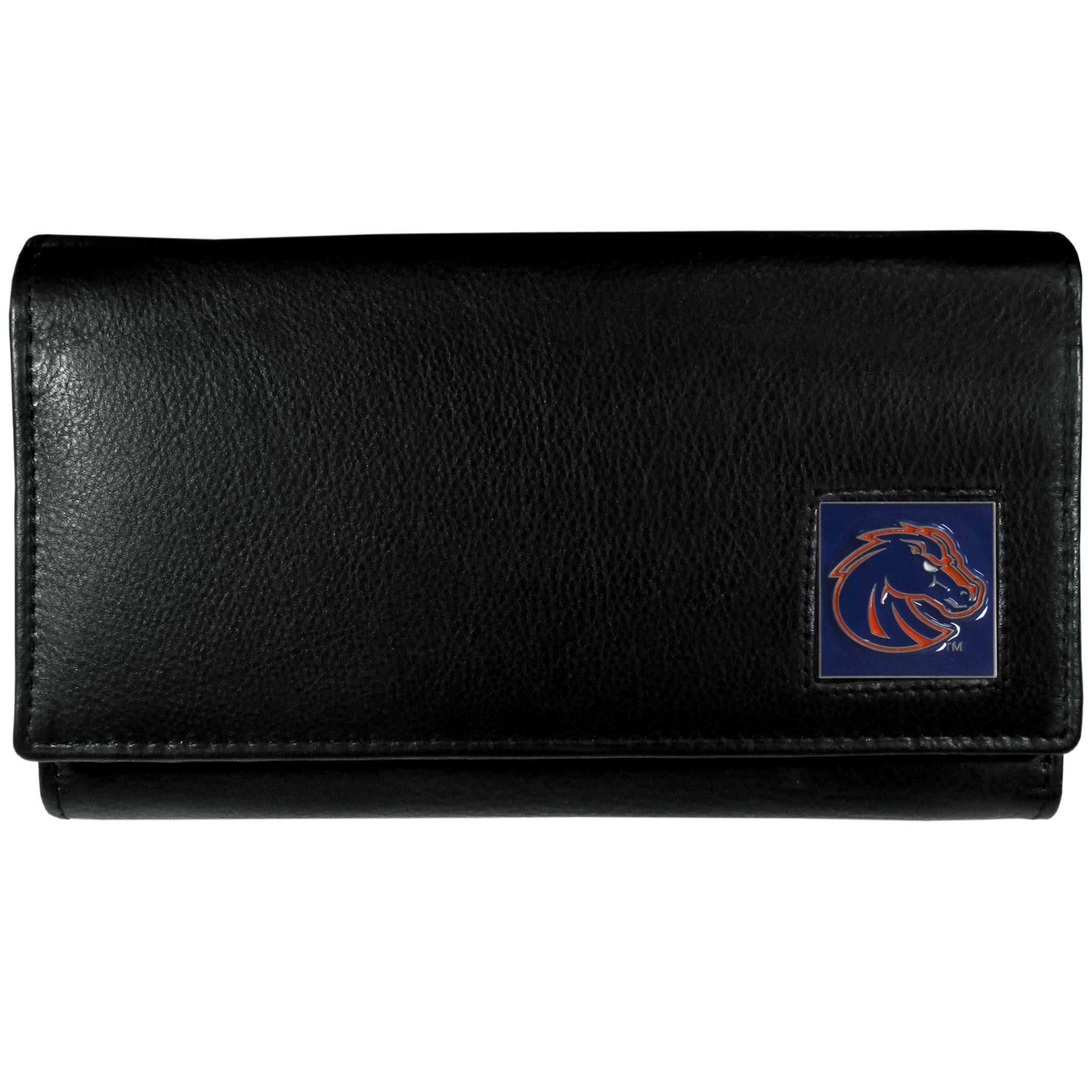 Boise State Broncos Deluxe Leather Tri-Fold Wallet