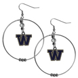 Washington Huskies 2 Inch Hoop Earrings