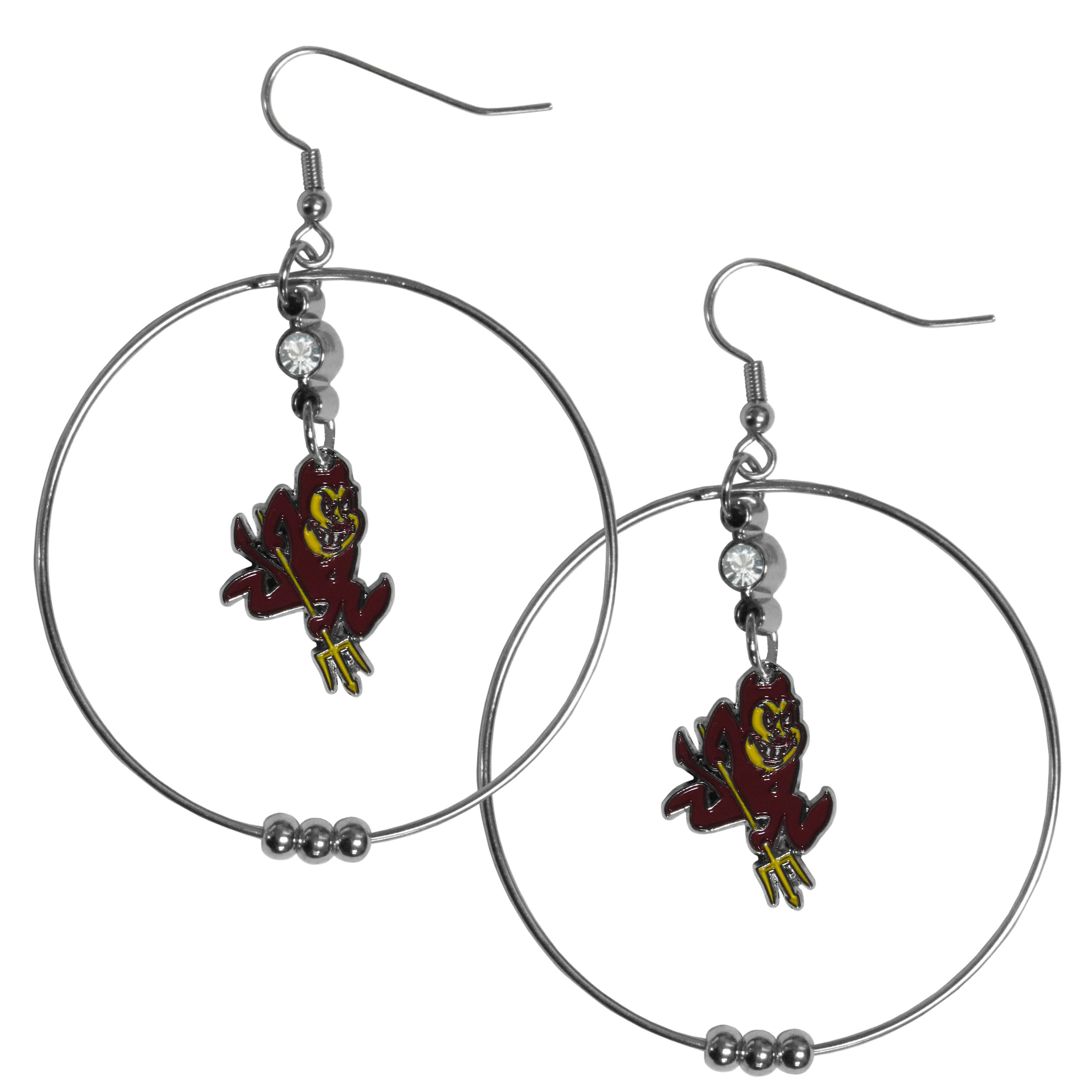 Arizona St. Sun Devils 2 Inch Hoop Earrings    