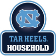N. Carolina Tar Heels Household Auto Decal