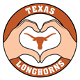 Texas Longhorns Heart Hands Decal