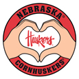 Nebraska Cornhuskers Heart Hands Decal