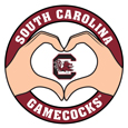 S. Carolina Gamecocks Heart Hands Decal