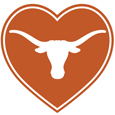 Texas Longhorns Heart Decal