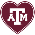 Texas A & M Aggies Heart Decal