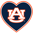 Auburn Tigers Heart Decal