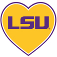 LSU Tigers Heart Decal