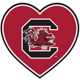 S. Carolina Gamecocks Heart Decal