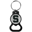 Michigan St. Spartans Bottle Opener Key Chain, Black