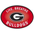 Georgia Bulldogs Live-Breath Auto Decal