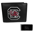 S. Carolina Gamecocks Leather Bi-fold Wallet & Black Money Clip