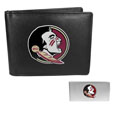 Florida St. Seminoles Leather Bi-fold Wallet & Money Clip