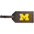 Michigan Wolverines Leather Luggage Strap