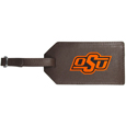 Oklahoma St. Cowboys Leather Luggage Strap