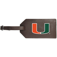 Miami Hurricanes Leather Luggage Strap