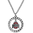 Ohio St. Buckeyes Rhinestone Hoop Necklaces