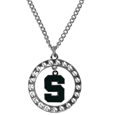 Michigan St. Spartans Rhinestone Hoop Necklaces