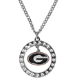 Georgia Bulldogs Rhinestone Hoop Necklaces