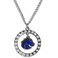 Boise St. Broncos Rhinestone Hoop Necklaces