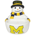 Michigan Wolverines Snowman Candle