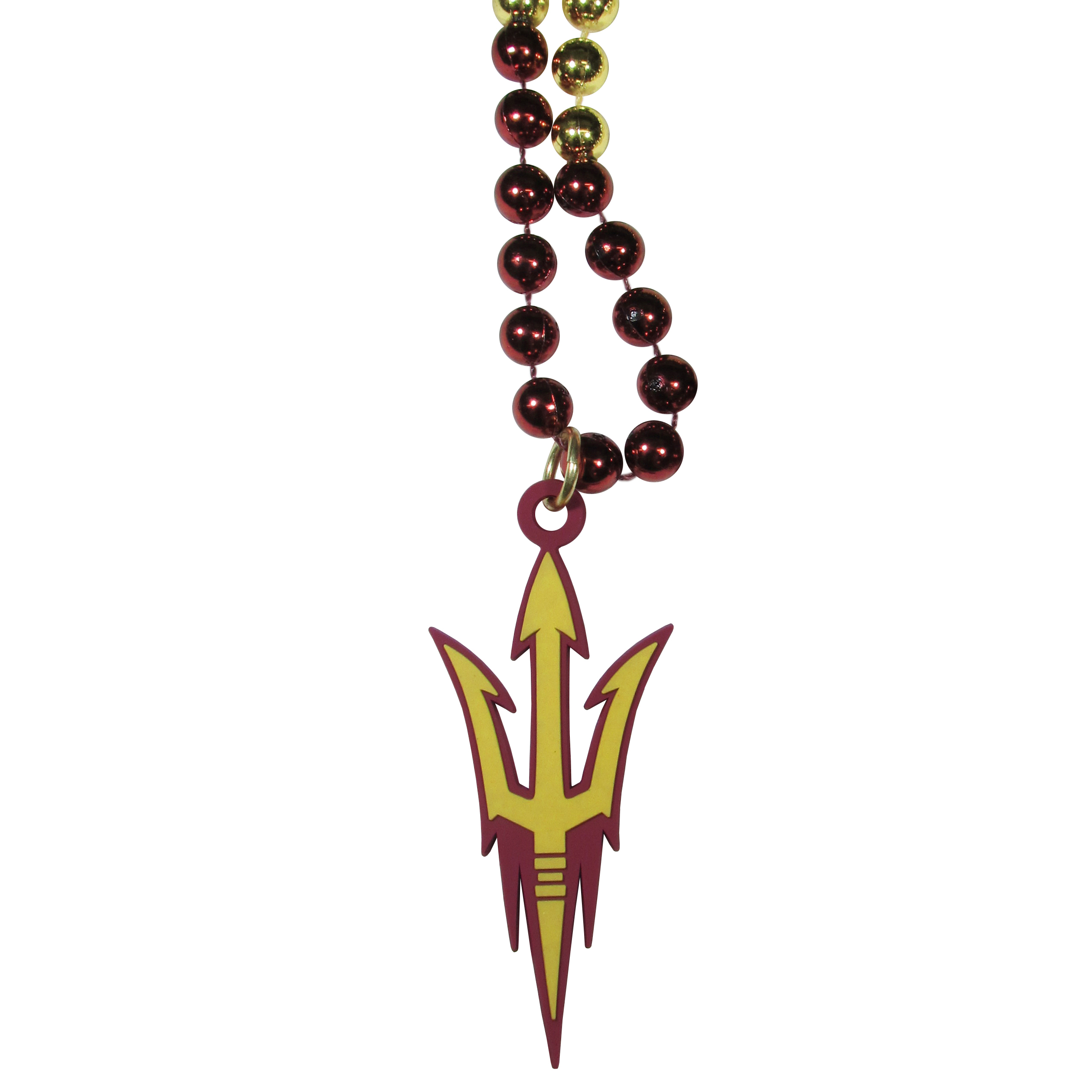 Arizona St. Sun Devils Mardi Gras Necklace    