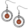 College Rhinestone Hoop Earrings