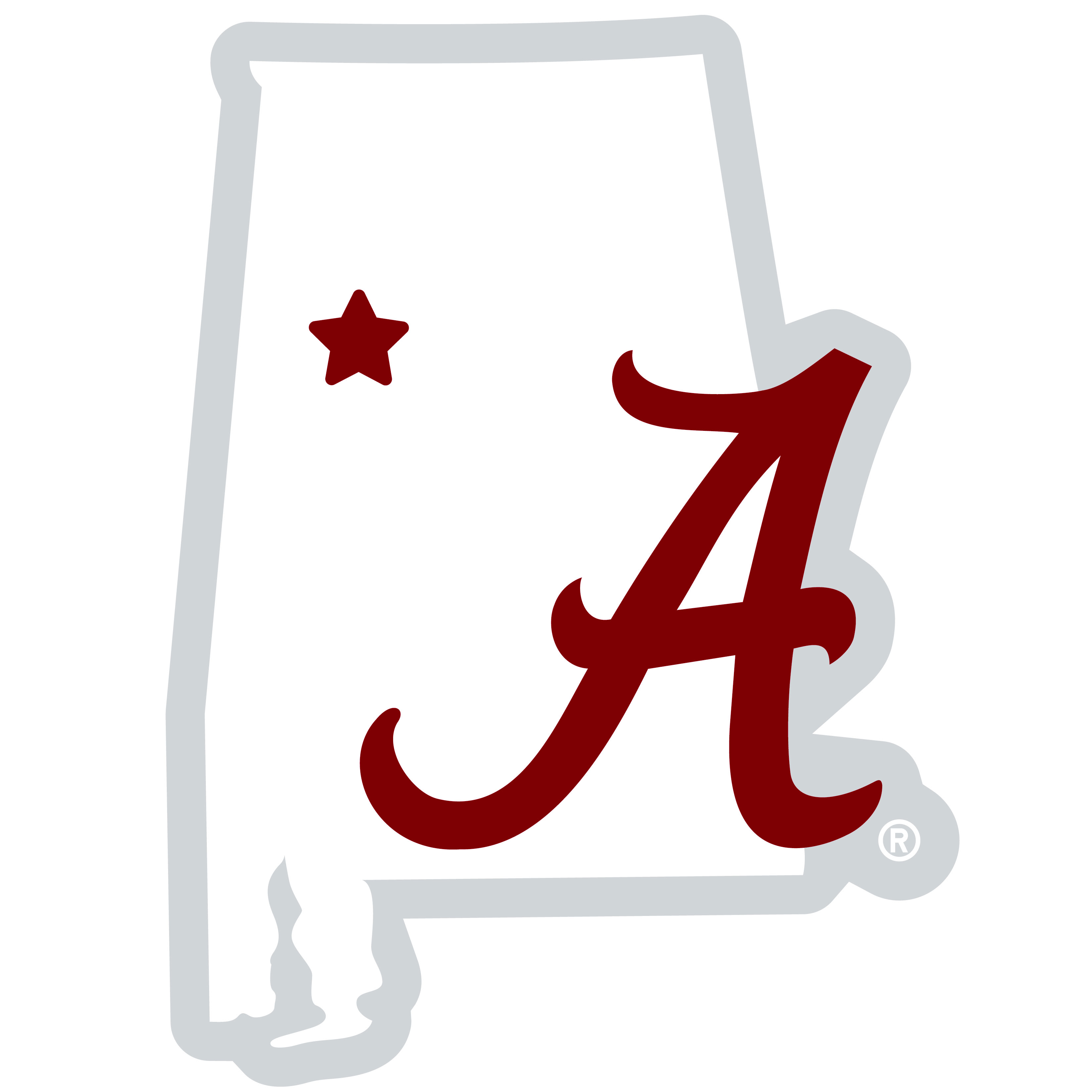 Alabama Crimson Tide Home State 11 Inch Magnet    