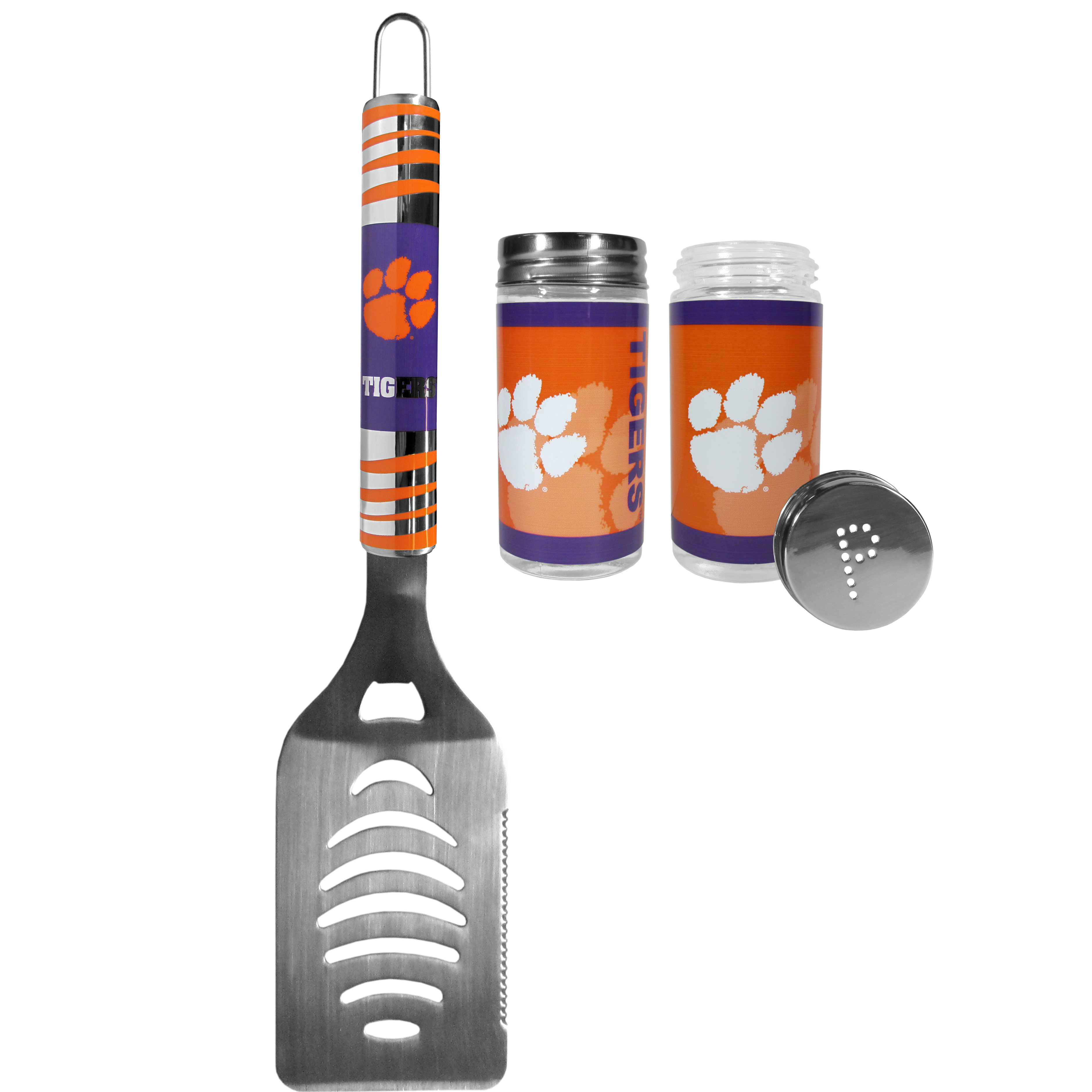 Clemson Tigers Tailgater Spatula and Salt and Pepper Shakers    