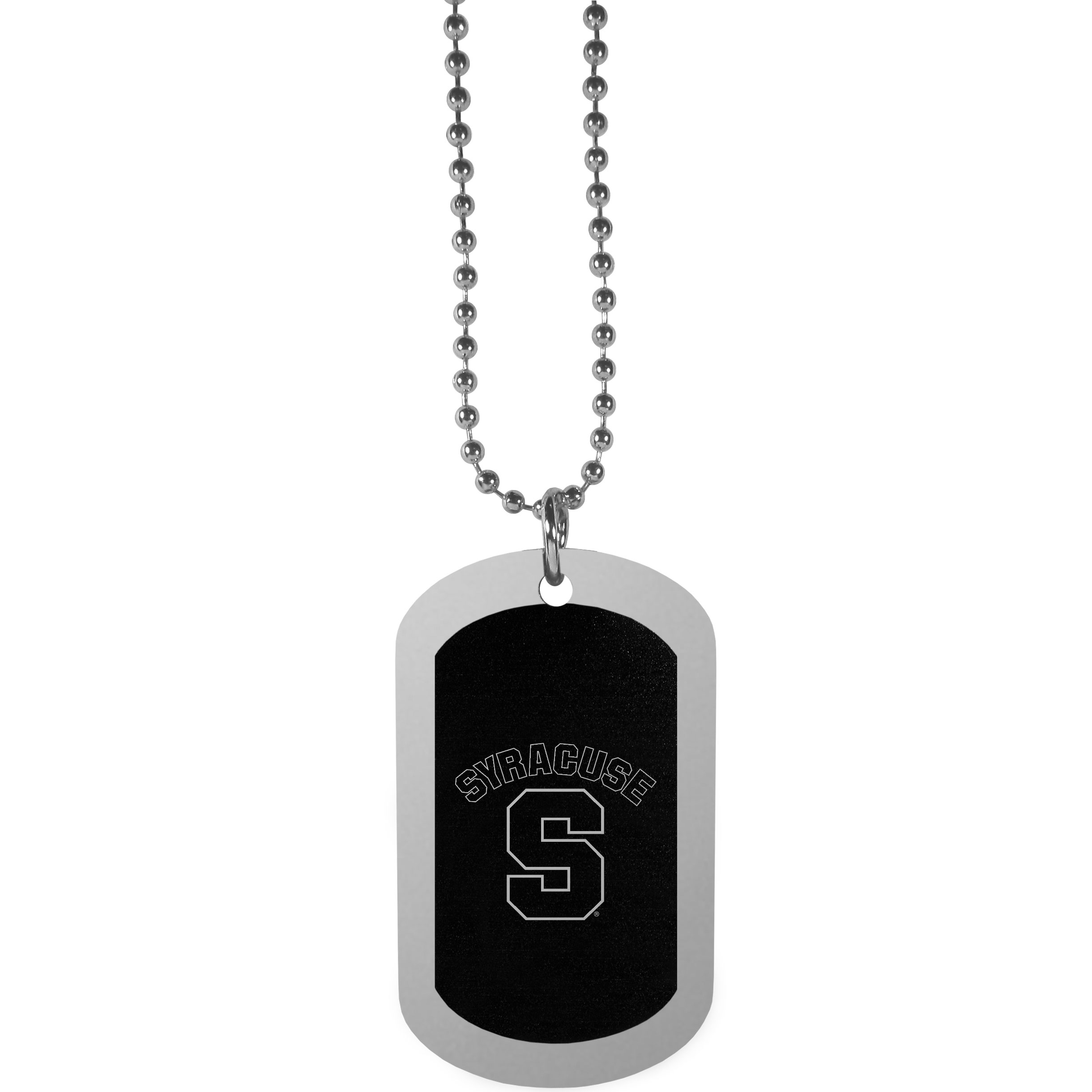 Syracuse Orange Chrome Tag Necklace