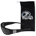 NFL Etched Chrome Wrap Sunglasses and Bag Set