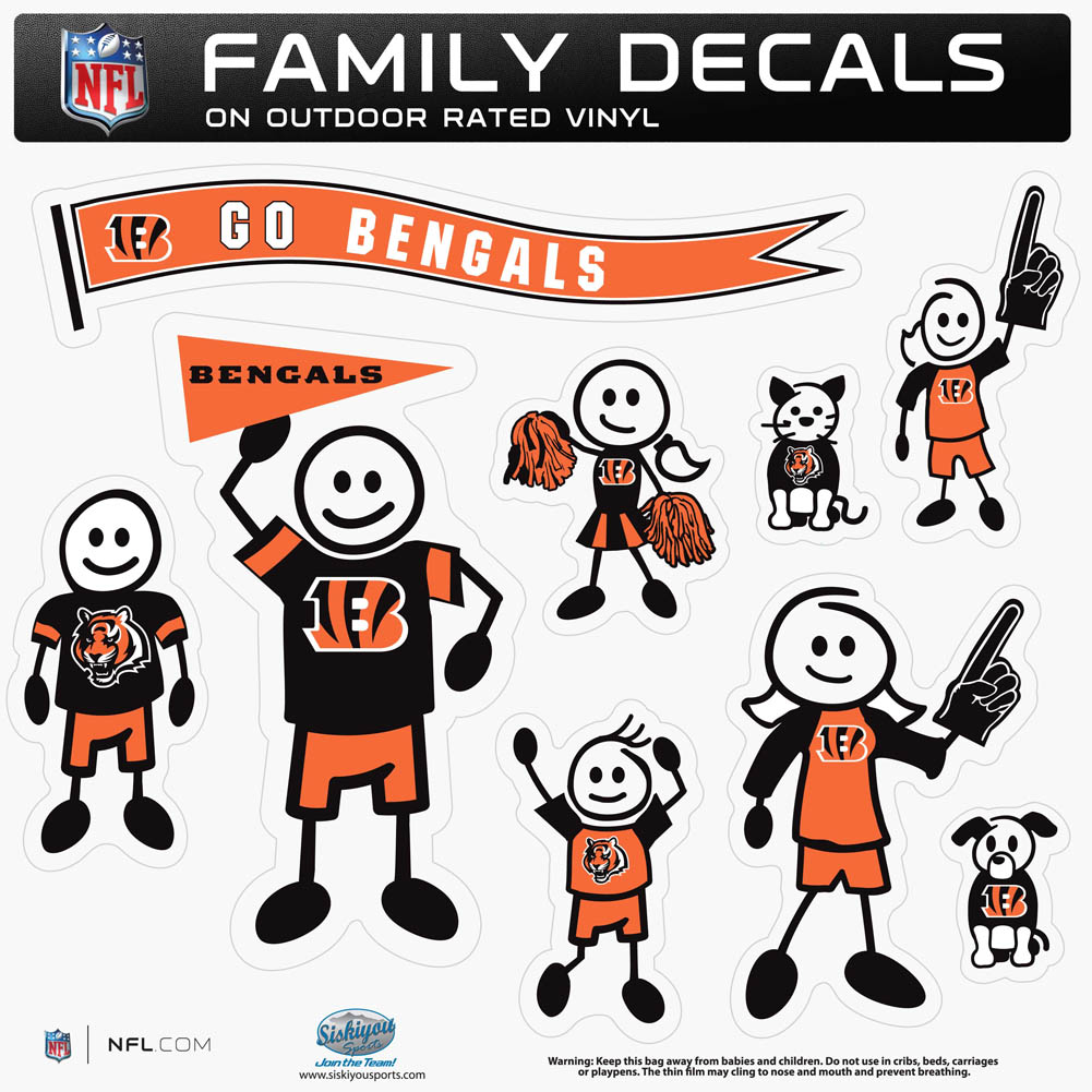 Cincinnati Bengals Family Decal Set Large    