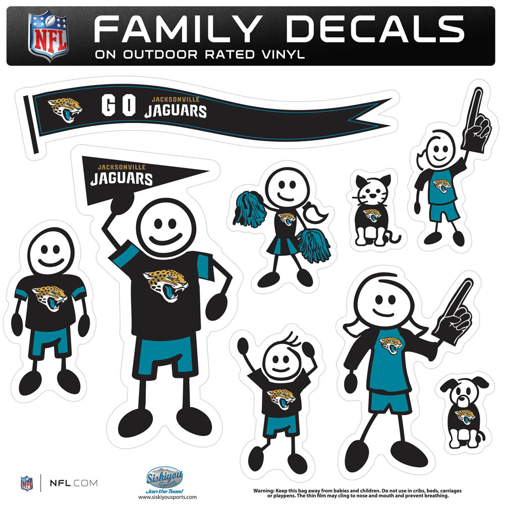 Jacksonville Jaguars Family Decal Set Large    