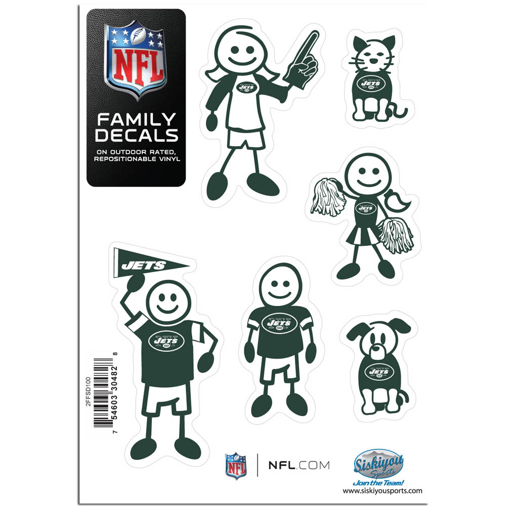 New York Jets Family Decal Set Small    