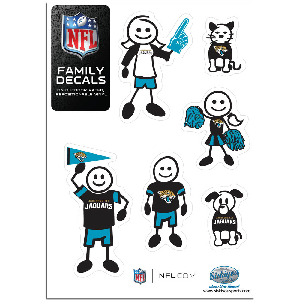 Jacksonville Jaguars Family Decal Set Small    