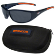 Denver Broncos Wrap Sunglass and Zippered Case Set