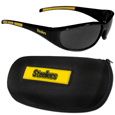 Pittsburgh Steelers Wrap Sunglass and Zippered Case Set
