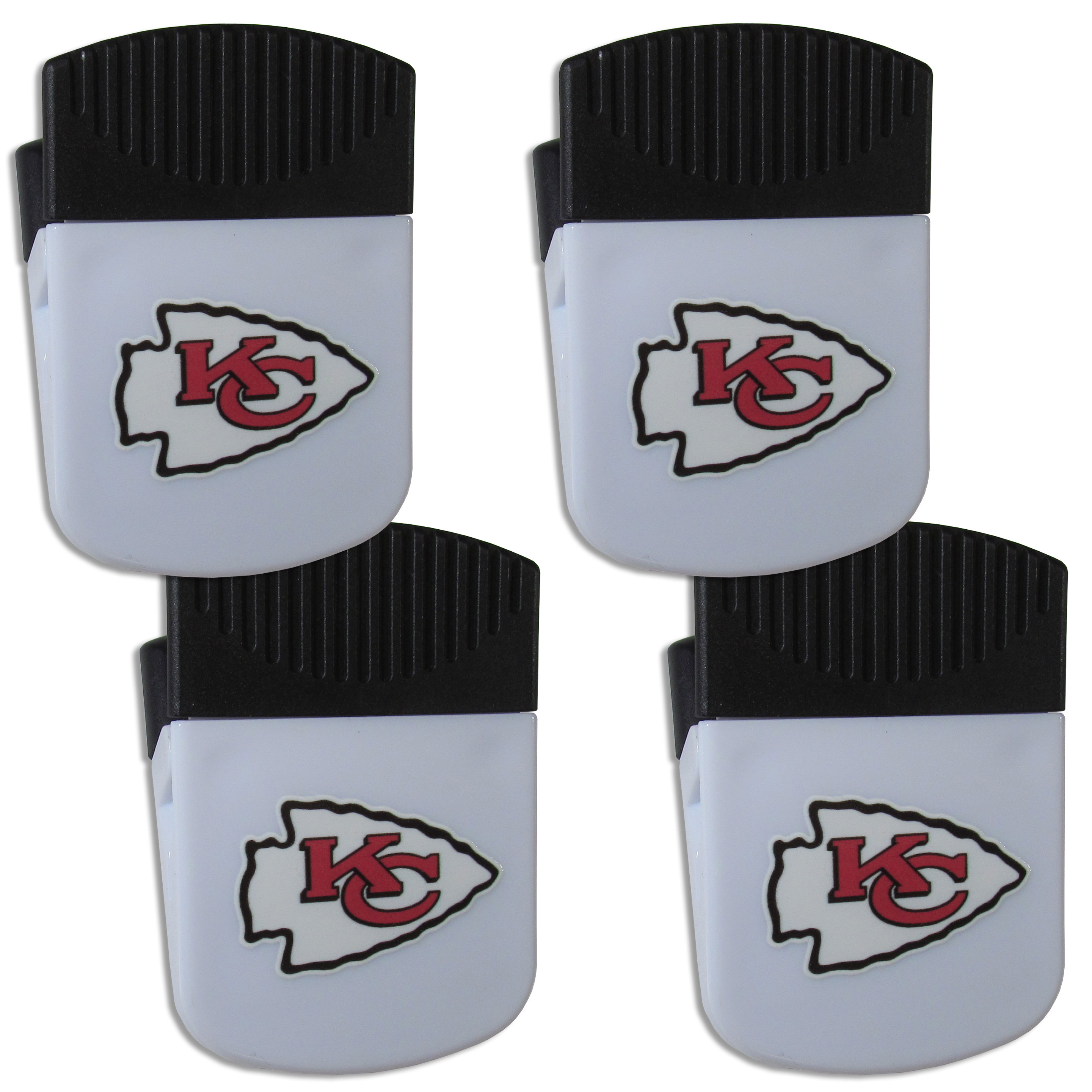 Kansas City Chiefs Chip Clip Magnet with Bottle Opener, 4 pack    