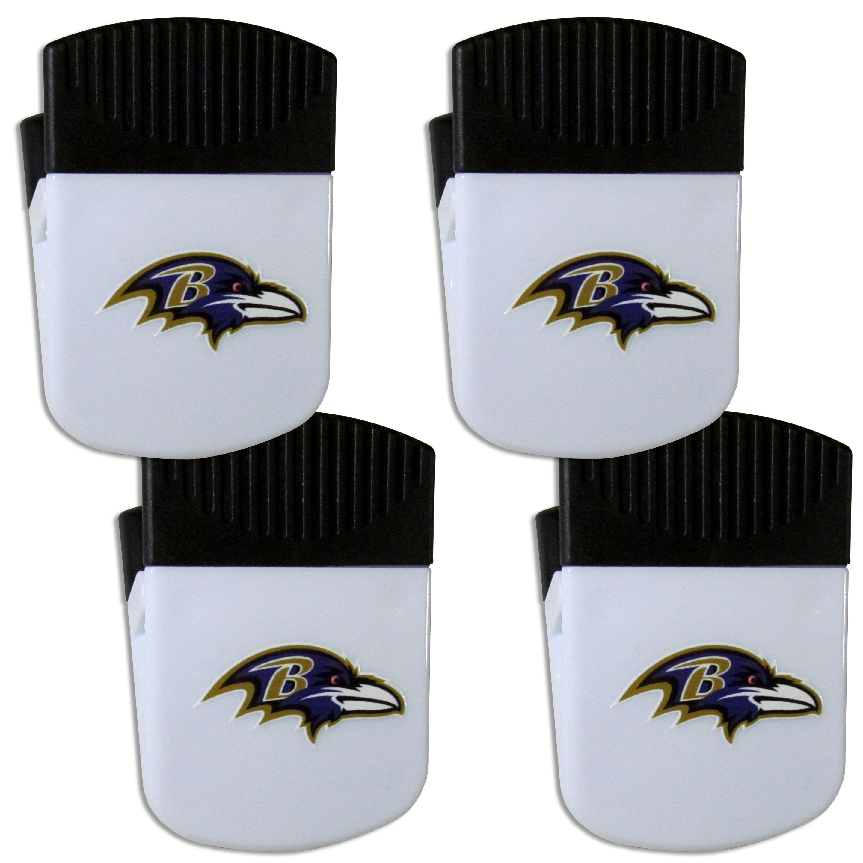 Baltimore Ravens Chip Clip Magnet with Bottle Opener, 4 pack    