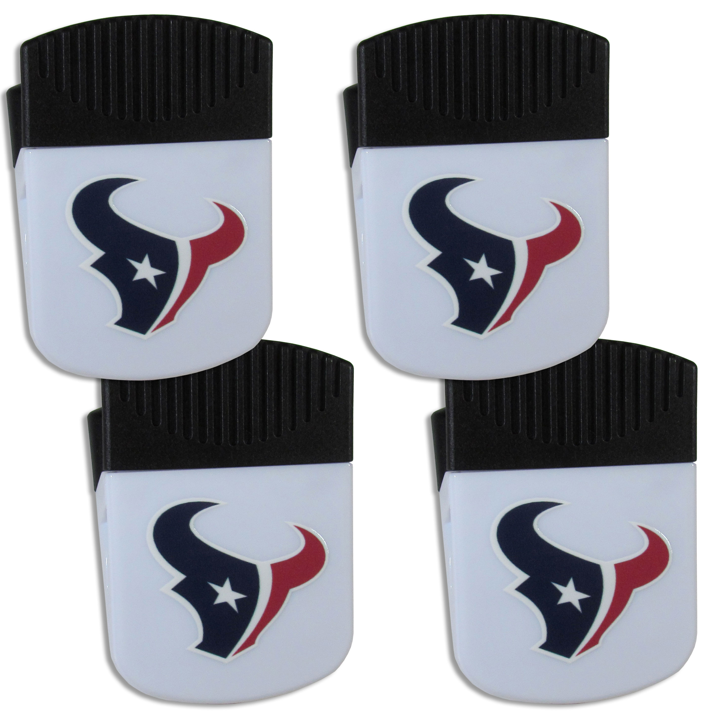 Houston Texans Chip Clip Magnet with Bottle Opener, 4 pack    