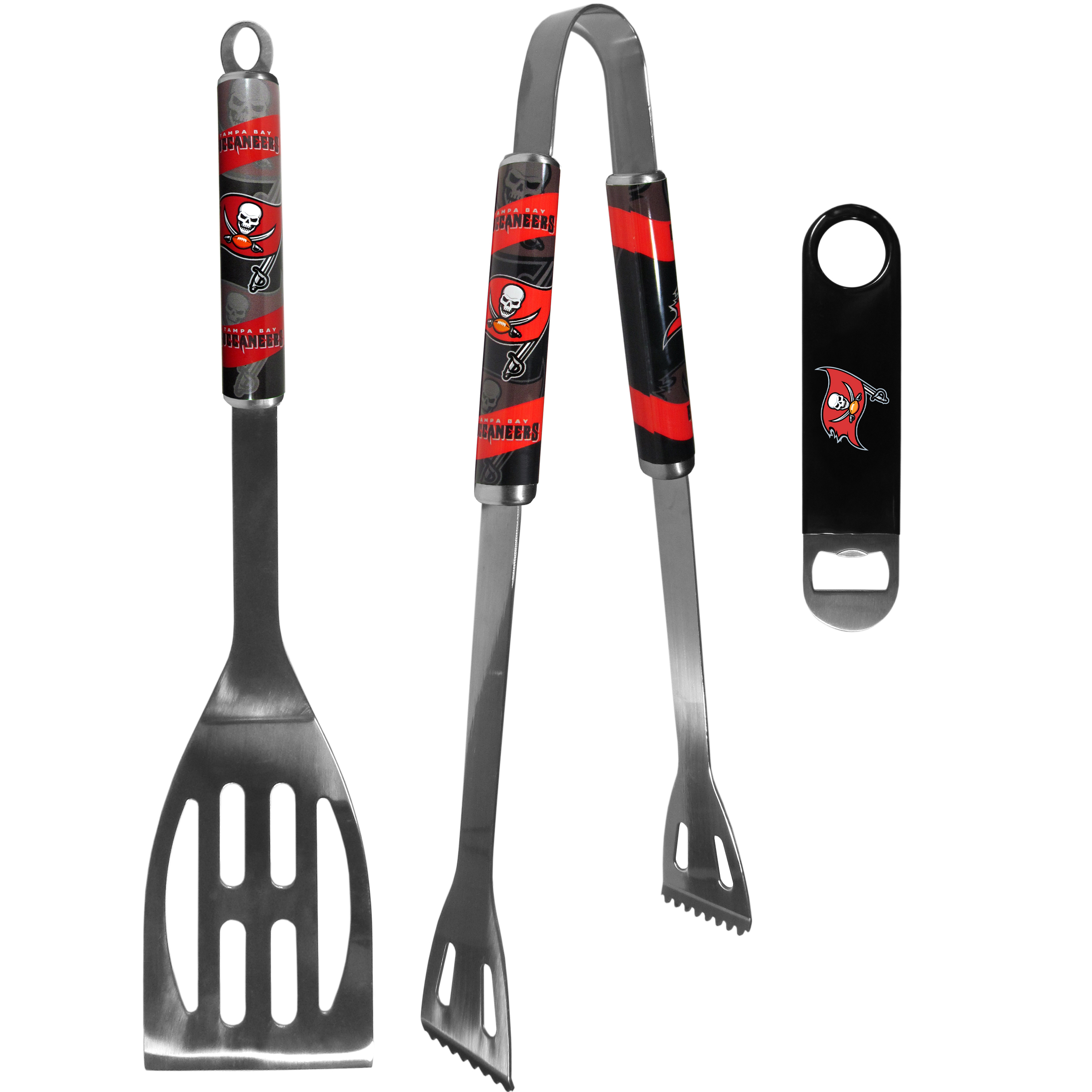 Tampa Bay Buccaneers 2 pc BBQ Set and Bottle Opener    