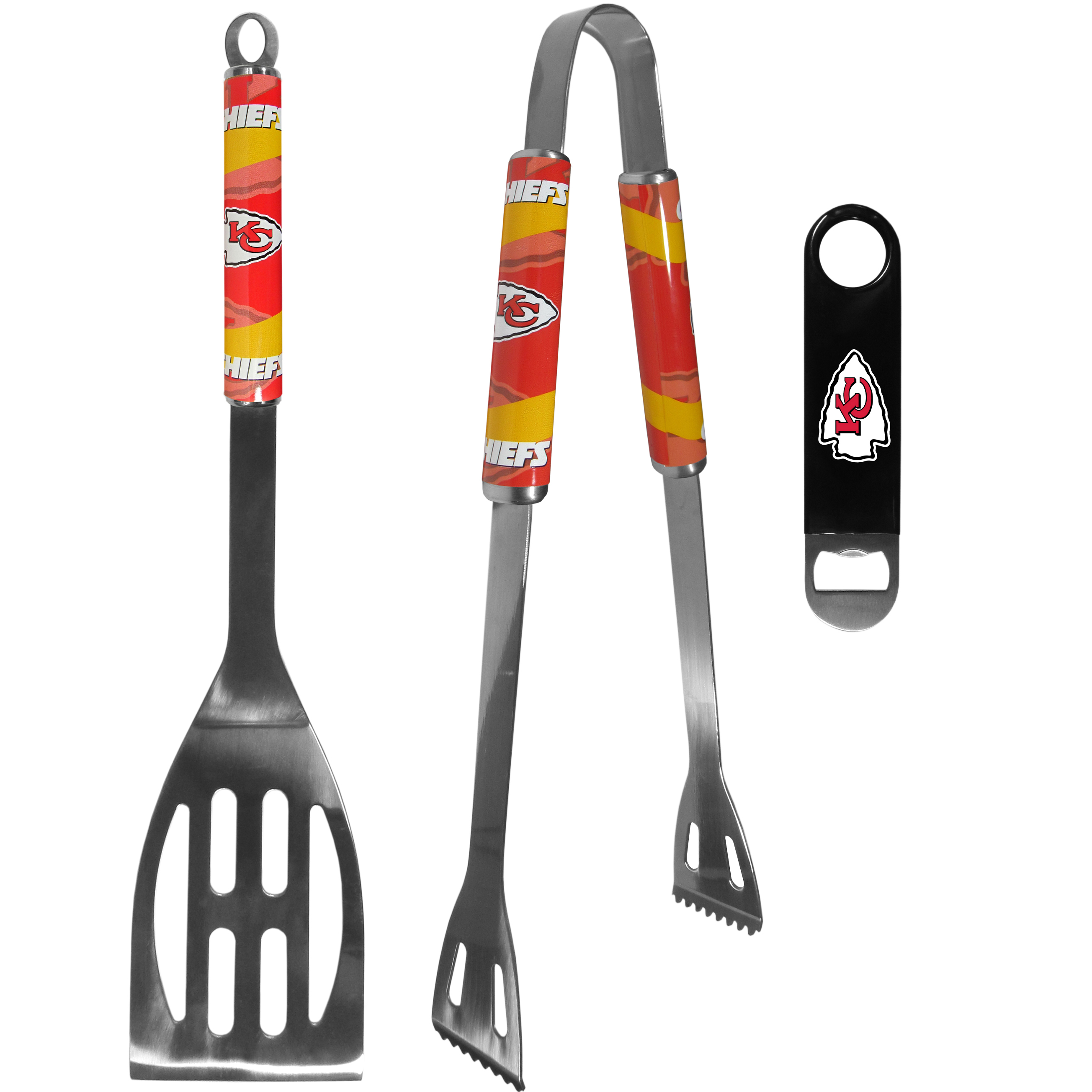 Kansas City Chiefs 2 pc BBQ Set and Bottle Opener    