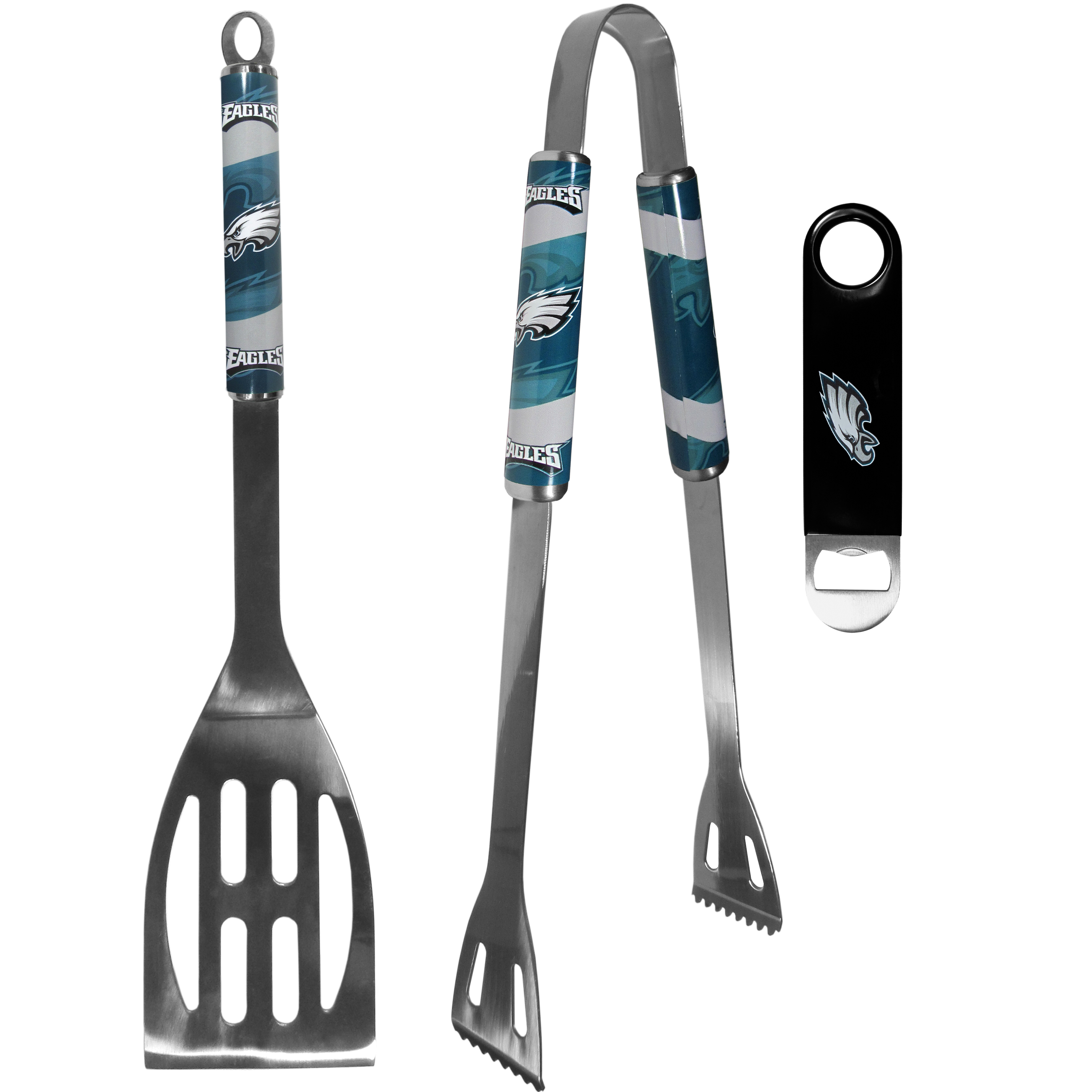 Philadelphia Eagles 2 pc BBQ Set and Bottle Opener    