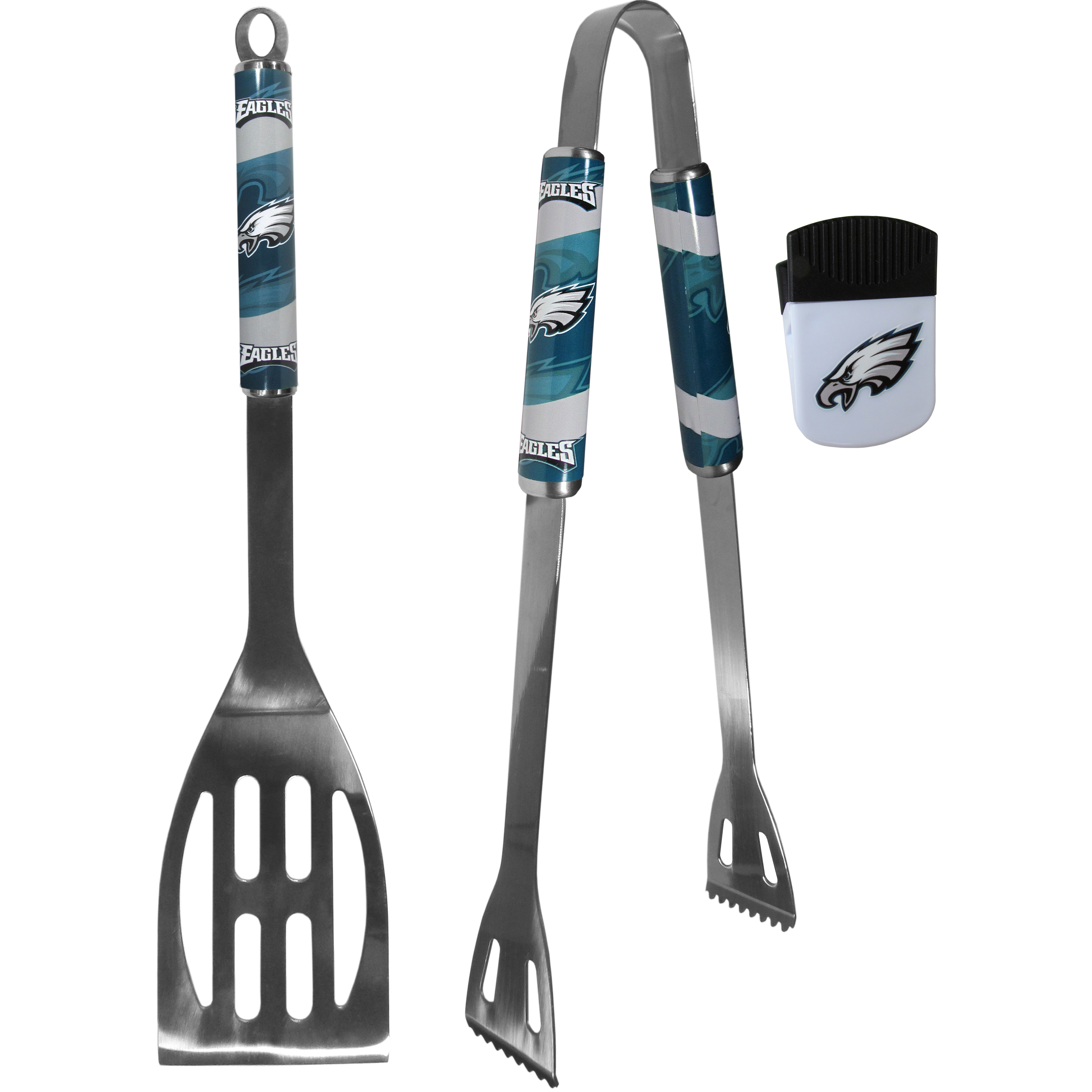 Philadelphia Eagles 2 pc BBQ Set and Chip Clip    