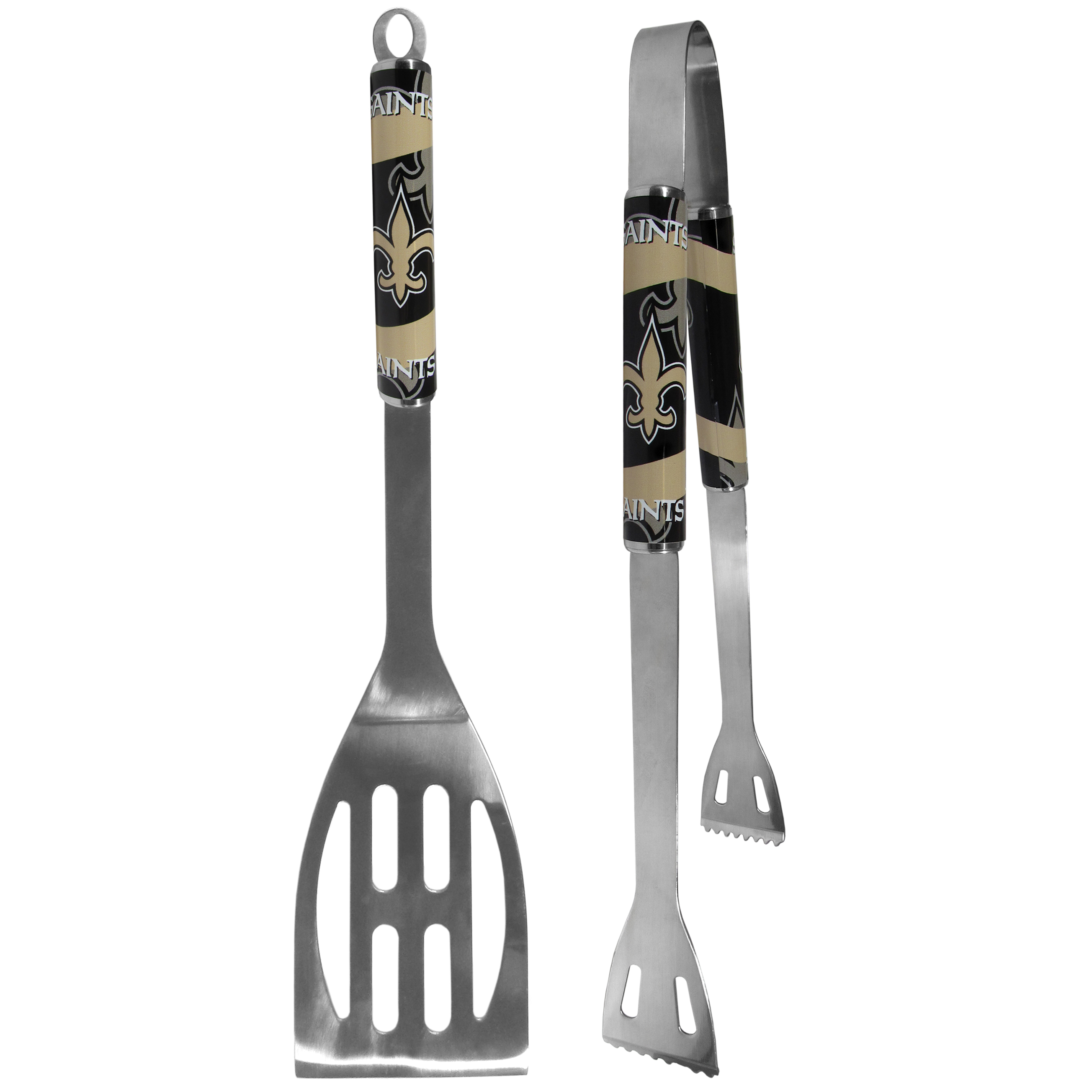 New Orleans Saints 2 pc Steel BBQ Tool Set    