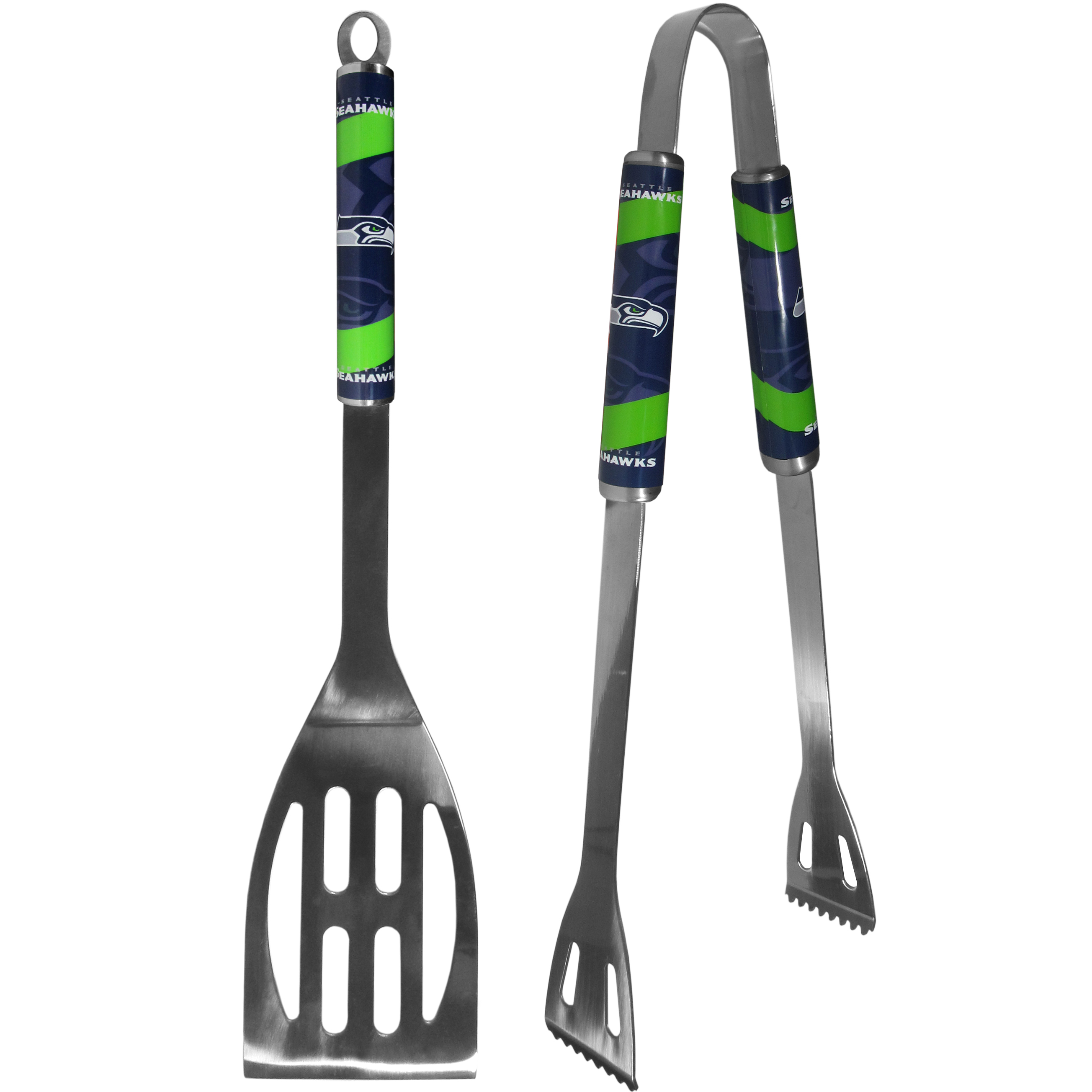 Seattle Seahawks 2 pc Steel BBQ Tool Set