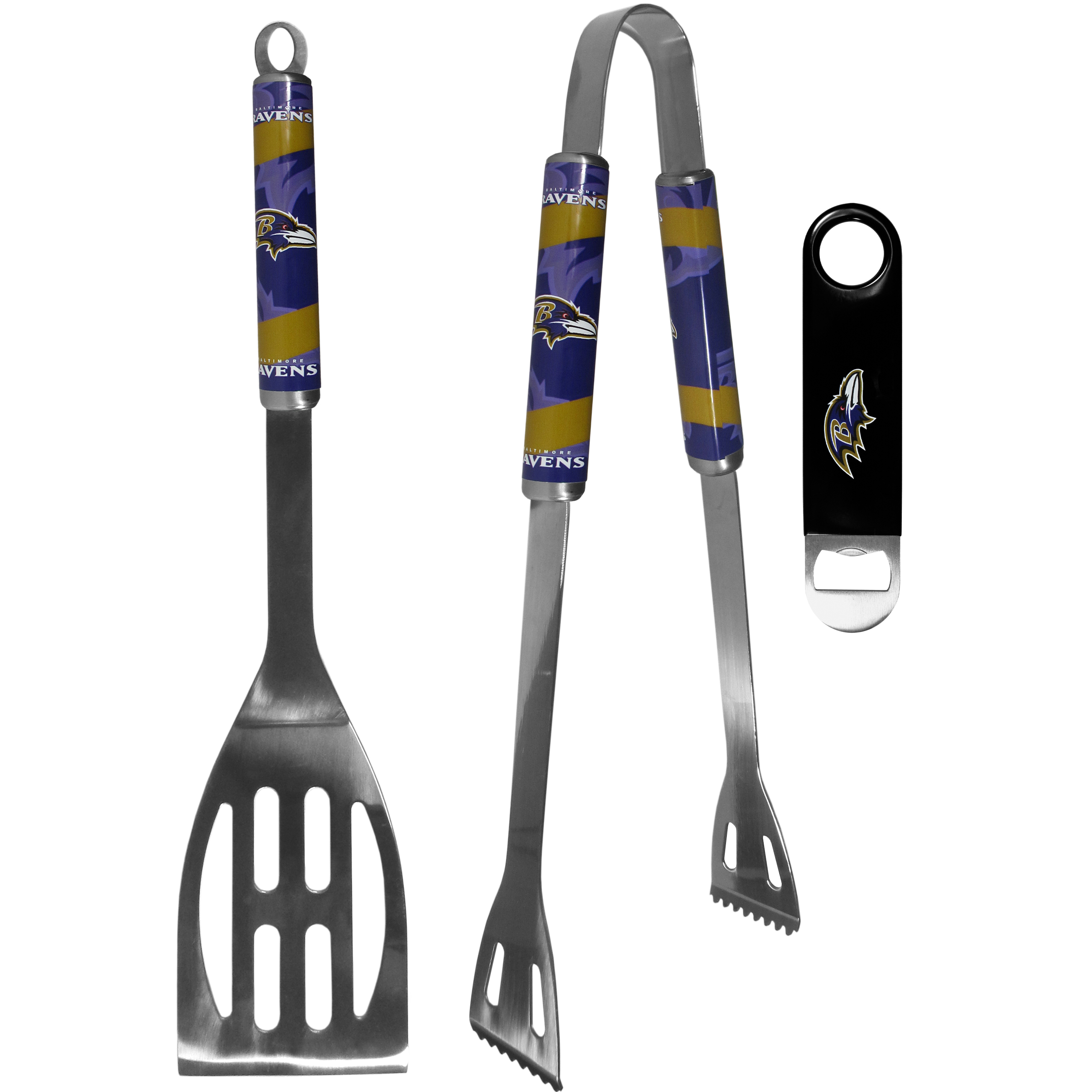 Baltimore Ravens 2 pc BBQ Set and Bottle Opener    