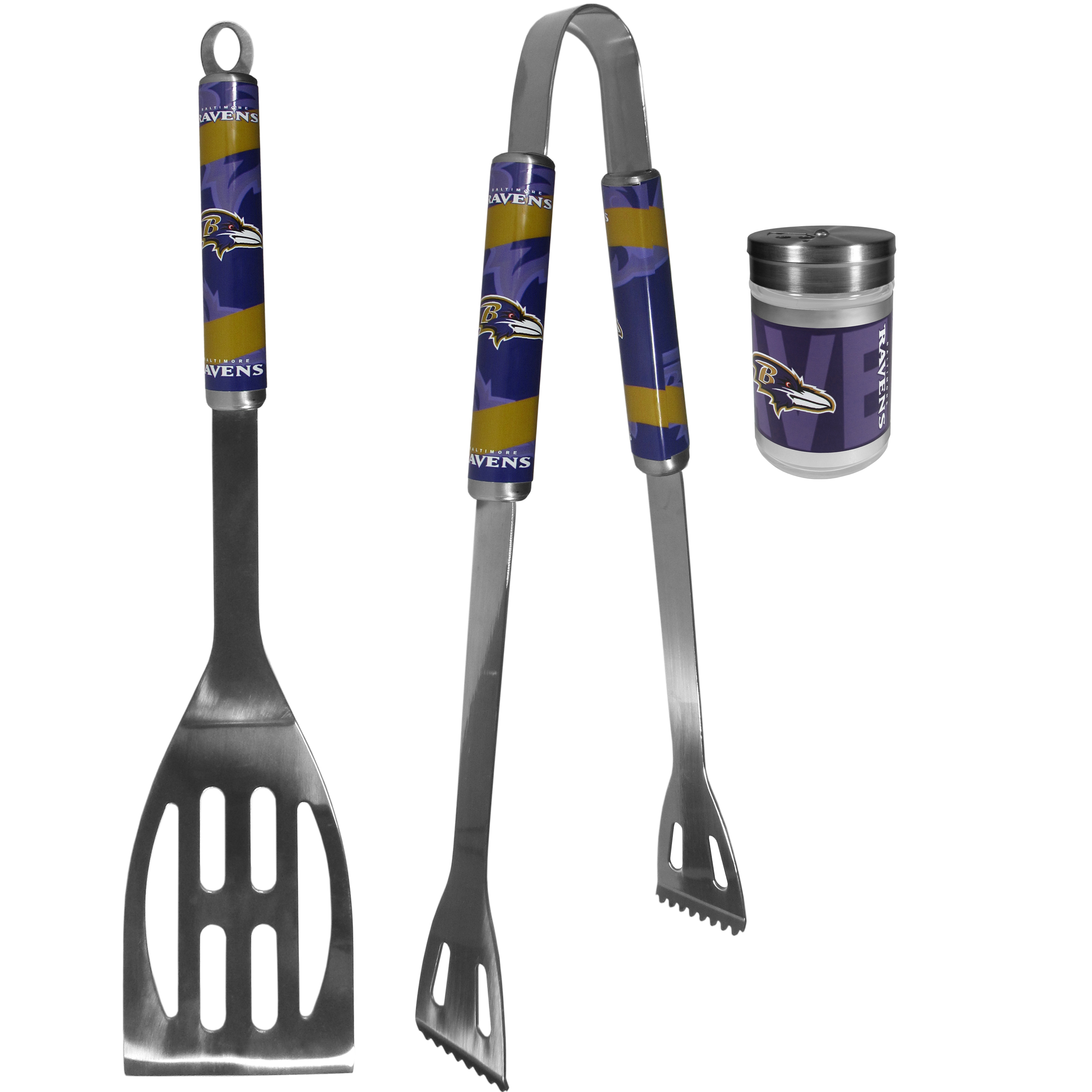 Baltimore Ravens 2pc BBQ Set with Season Shaker    